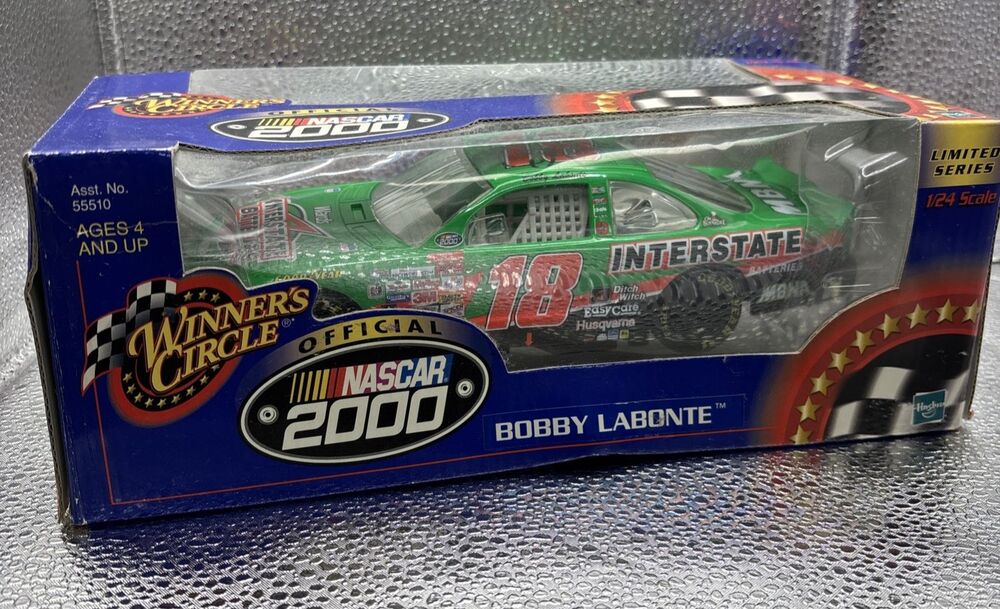 Signed Bobby Labonte #18 Interstate Batteries Winners Circle NASCAR 2000